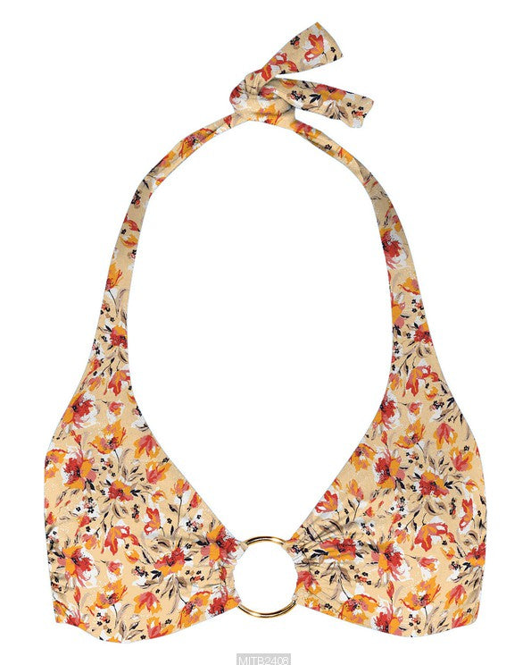Swim Knit Poly Spandex Fiery Floral 4-Way Stretch