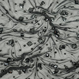 Rhinestone Stretch Mesh Fabric