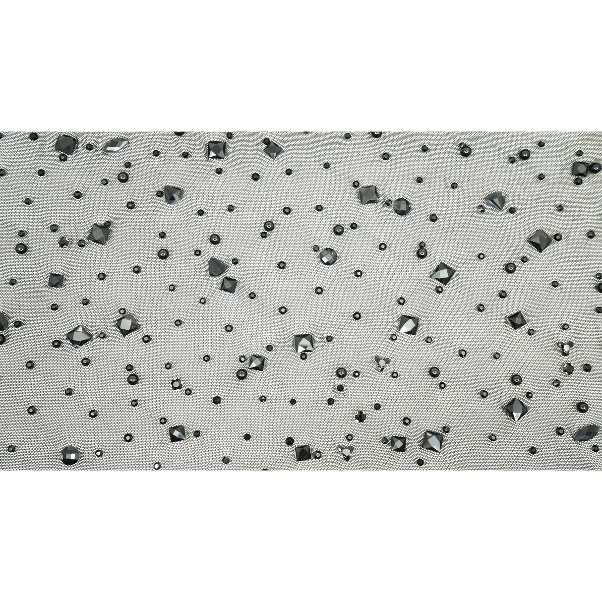 Rhinestone Stretch Mesh Fabric