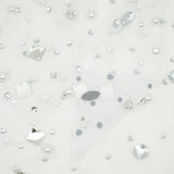 Rhinestone Stretch Mesh Fabric