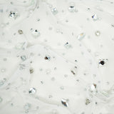 Rhinestone Stretch Mesh Fabric