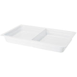 GET White Full-Size Divided Melamine Food Pan, 13" x 21" x 2.5" Deep - Case of 2