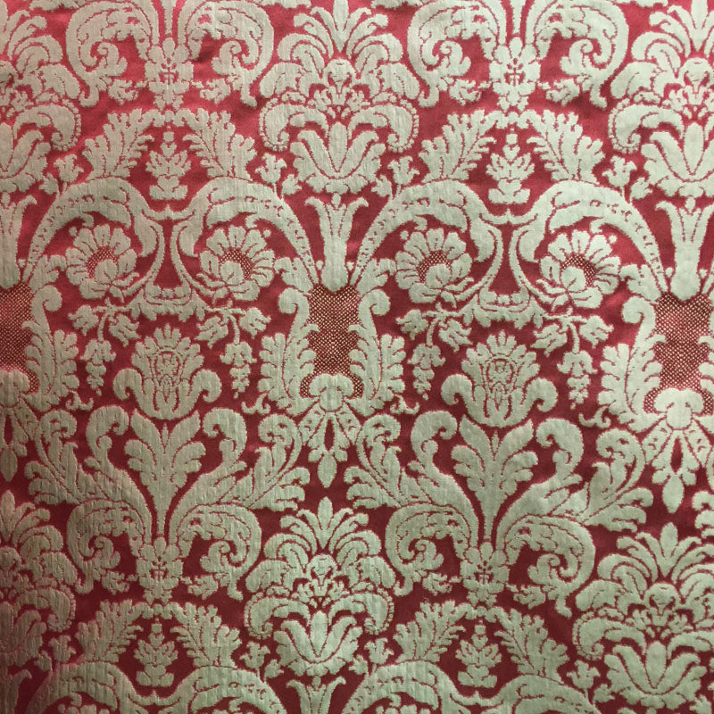 Mondavi Silk Fabric - Traditional Two-Toned Damask, 55" Width (1 Yard)