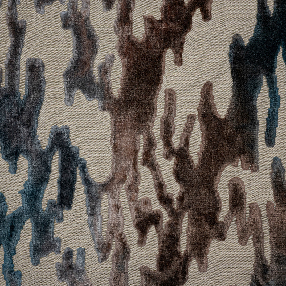 Printed Rayon Cut Velvet Jacquard Upholstery Fabric - Montego