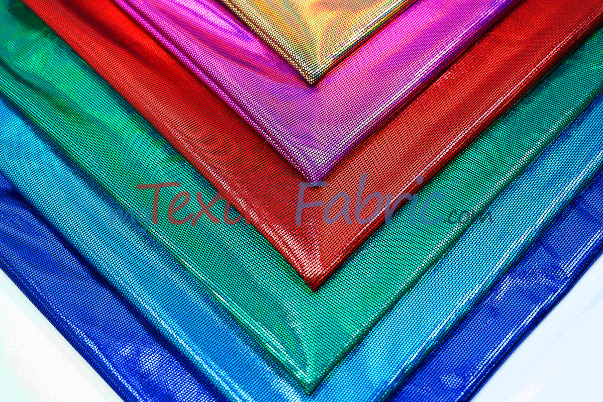 Moonlight Hologram Spandex Fabric - 4 Way Stretch, Holographic Foil Finish, 58/60" Width, Multiple Colors (1 Yard)
