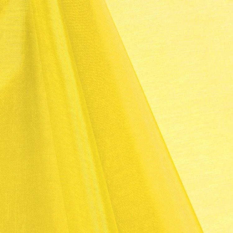 Yellow Mirror Crystal Organza Fabric