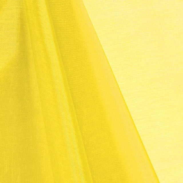 Yellow Mirror Crystal Organza Fabric