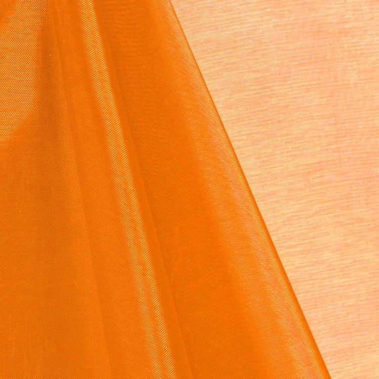 Orange Mirror Crystal Organza Fabric
