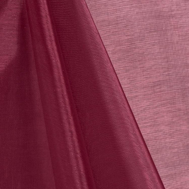 Burgundy Mirror Crystal Organza Fabric