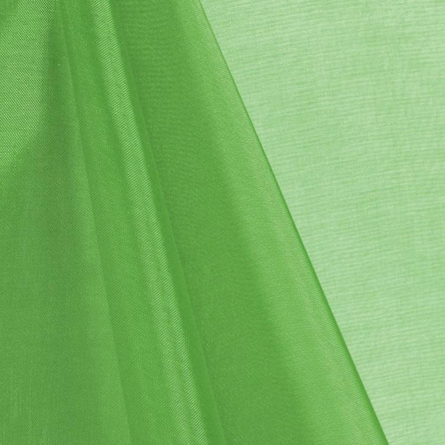 Lime Mirror Crystal Organza Fabric
