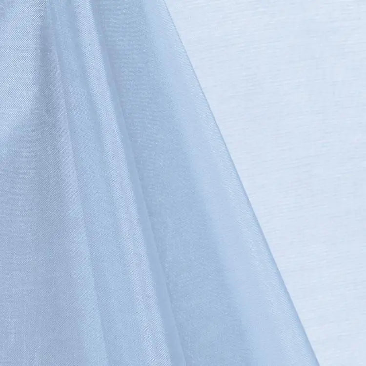 Baby Blue Mirror Crystal Organza Fabric