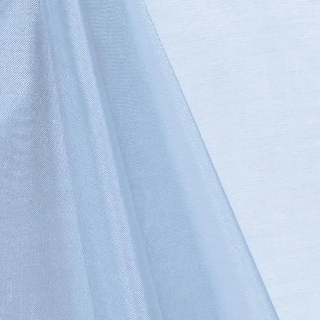 Baby Blue Mirror Crystal Organza Fabric