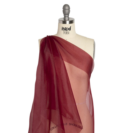 Polyester Organza - Burgundy - Luscinia Collection by Mood