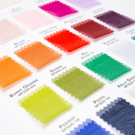 Color Card - Luscinia Premium Polyester Organza Collection - 8.5" x 11", 3-Hole