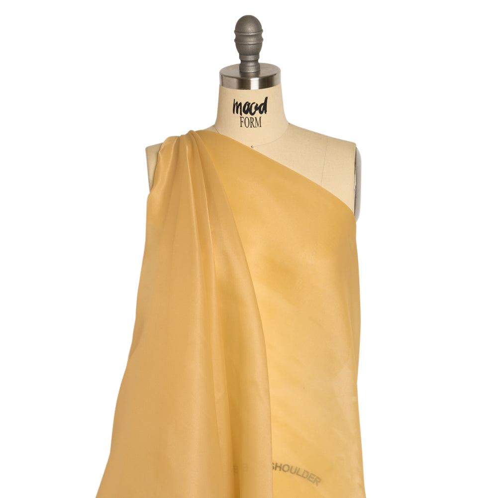 Satin-Faced Polyester Organza - Gold - Ardea Collection by Mood