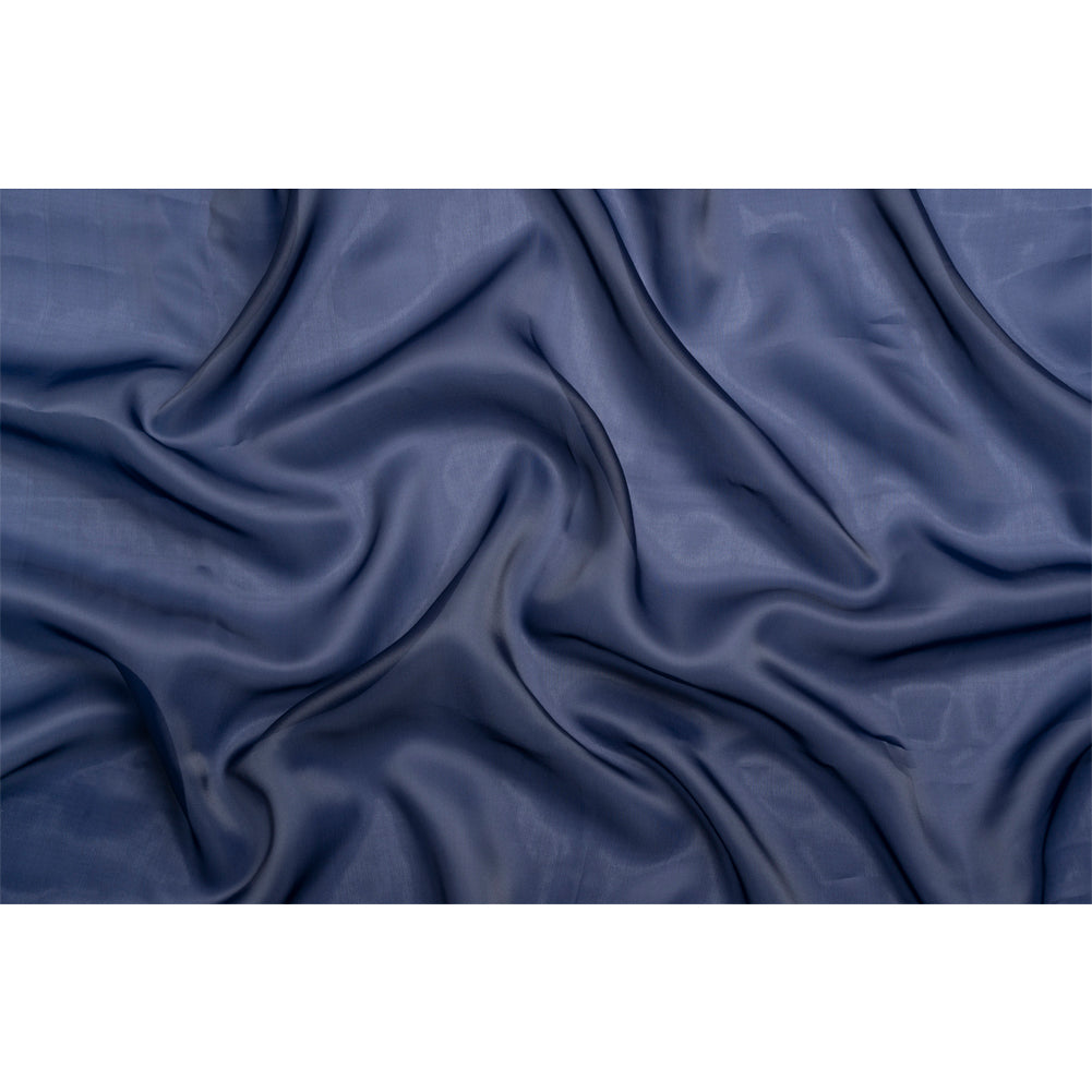 Satin-Faced Polyester Organza - Navy - Ardea Collection by Mood