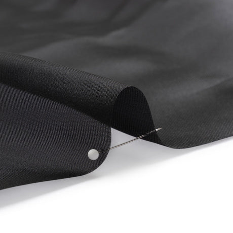 Satin-Faced Polyester Organza - Black - Ardea Collection by Mood
