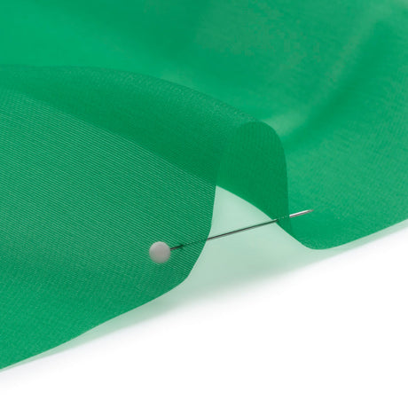 Satin-Faced Polyester Organza - Kelly Green - Ardea Collection by Mood