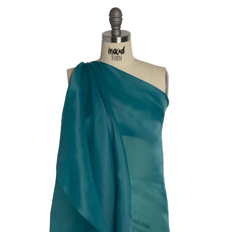 Satin-Faced Polyester Organza - Deep Teal - Ardea Collection by Mood