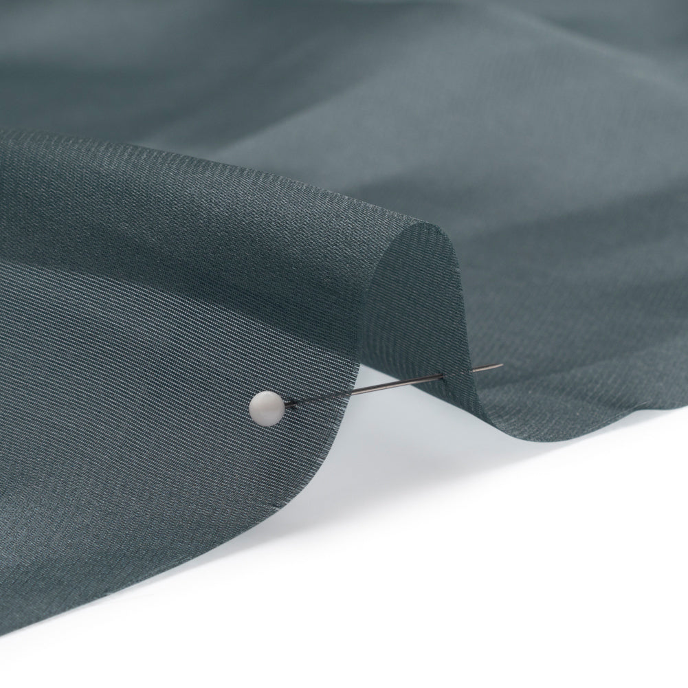 Satin-Faced Polyester Organza - Charcoal Gray - Ardea Collection by Mood