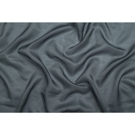 Satin-Faced Polyester Organza - Charcoal Gray - Ardea Collection by Mood
