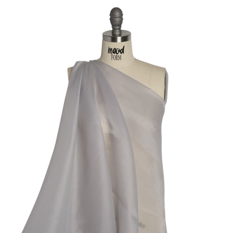 Satin-Faced Polyester Organza - Silver - Ardea Collection by Mood