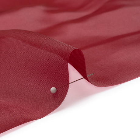 Satin-Faced Polyester Organza - Burgundy - Ardea Collection by Mood