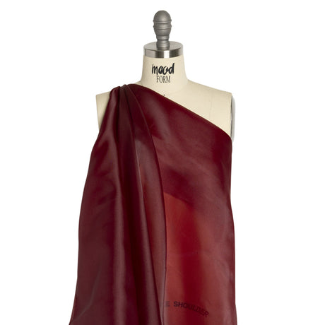 Satin-Faced Polyester Organza - Burgundy - Ardea Collection by Mood