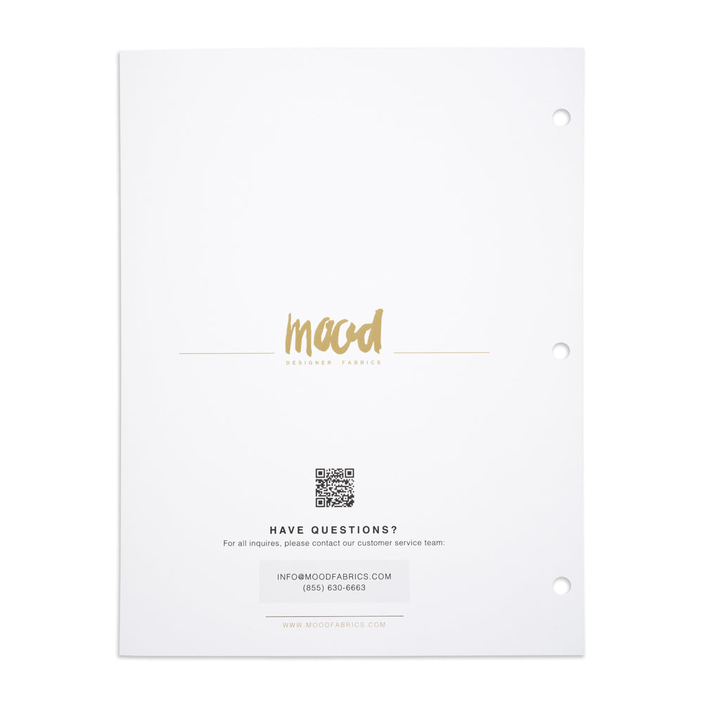 Color Card - Ardea Satin-Faced Organza Collection - 8.5" x 11", 3-Hole
