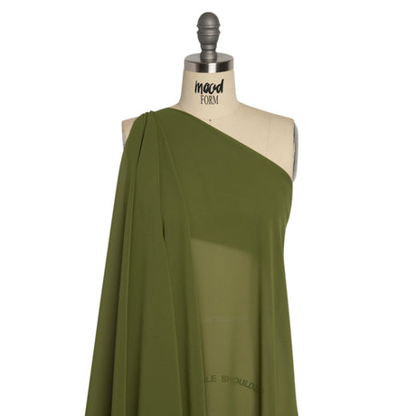 Polyester High-Multi Chiffon - Pesto Green - Netta Collection by Mood