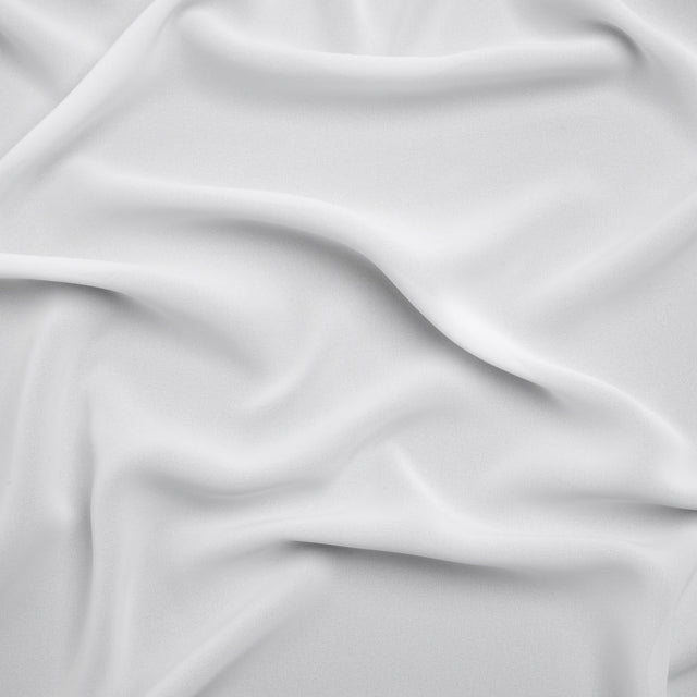 Polyester Double Georgette - Bright White - Mimosa Collection by Mood