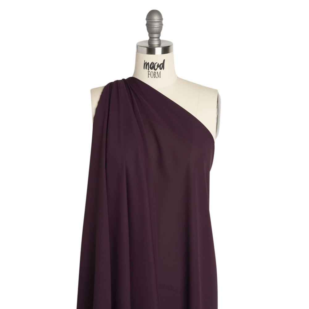 Polyester Double Georgette - Eggplant - Mimosa Collection by Mood
