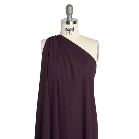 Polyester Double Georgette - Eggplant - Mimosa Collection by Mood