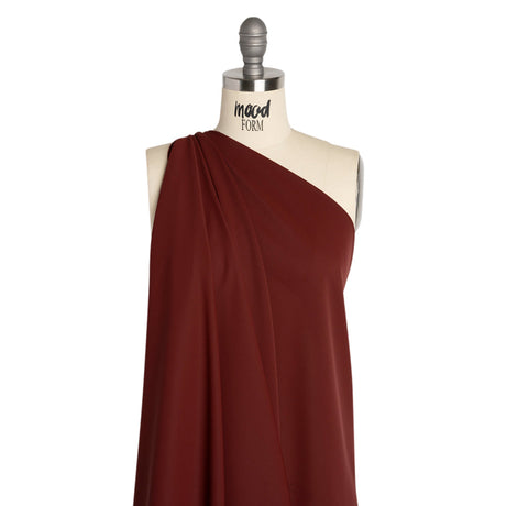 Polyester Double Georgette - Burgundy - Mimosa Collection by Mood