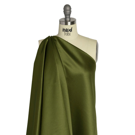 Premium Polyester Satin - Pesto Green - Gavia Collection by Mood