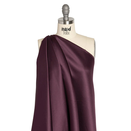 Premium Polyester Satin - Eggplant - Gavia Collection by Mood