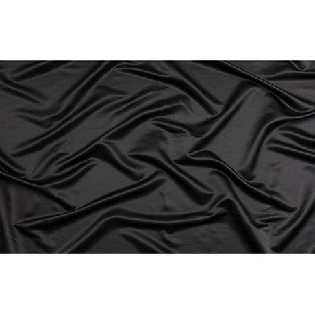 Premium Polyester Satin - Black - Gavia Collection by Mood