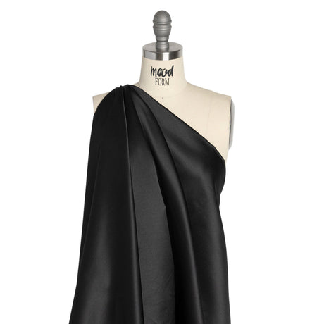 Premium Polyester Satin - Black - Gavia Collection by Mood