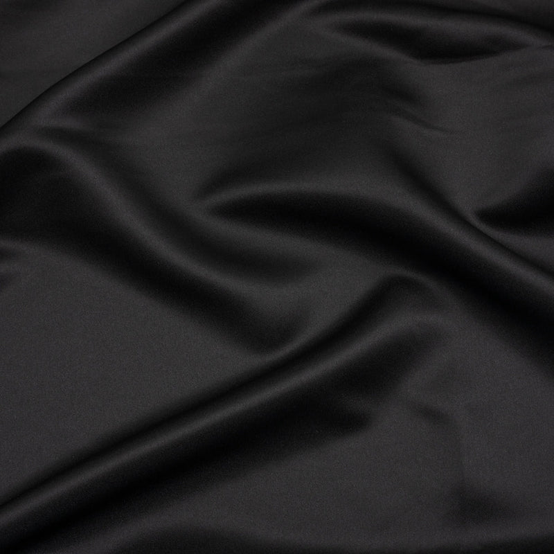 Premium Polyester Satin - Black - Gavia Collection by Mood