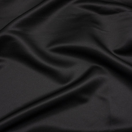 Premium Polyester Satin - Black - Gavia Collection by Mood
