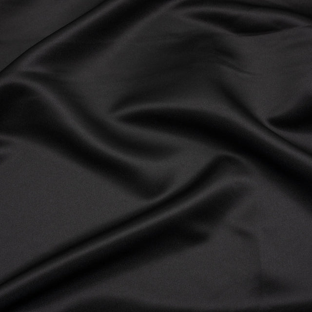 Premium Polyester Satin - Black - Gavia Collection by Mood
