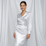 Polyester Satin - White - Anas Collection by Mood