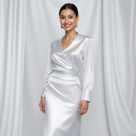 Polyester Satin - White - Anas Collection by Mood