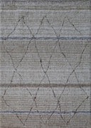 Moroccan Shag Area Rug - Polyester Fabric, Blue/Natural Color Fade, Hand Tufted Hand Carved, 5' X 7' (1 Rug)