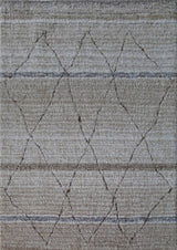 Moroccan Shag Area Rug - Polyester Fabric, Blue/Natural Color Fade, Hand Tufted Hand Carved, 5' X 7' (1 Rug)