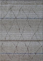 Moroccan Shag Area Rug - Polyester Fabric, Blue/Natural Color Fade, Hand Tufted Hand Carved, 5' X 7' (1 Rug)