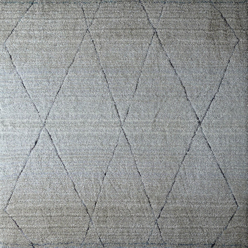 Moroccan Shag Area Rug - Polyester Fabric, Blue/Natural Color Fade, Hand Tufted Hand Carved, 5' X 7' (1 Rug)