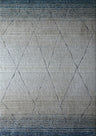 Moroccan Shag Area Rug - Polyester Fabric, Blue/Natural Color Fade, Hand Tufted Hand Carved, 5' X 7' (1 Rug)