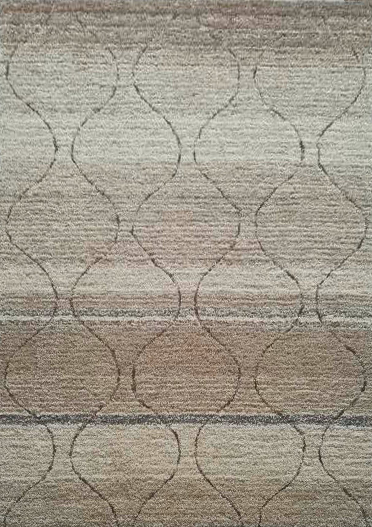 Soft Plush Fluffy Moroccan Lattice Design Shag Area Rug - Beige Lattice Pattern, Plush Shag, Area Rug (5' X 7')