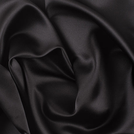 Polyester Satin - Ultra Black - Reverie Collection